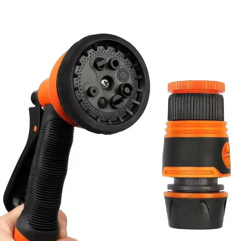 Automatic Rewind Hose Reel: 7-Pattern Nozzle with Slow Return System for Car & Garden